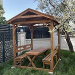 Ahşap Çatılı Piknik Masası